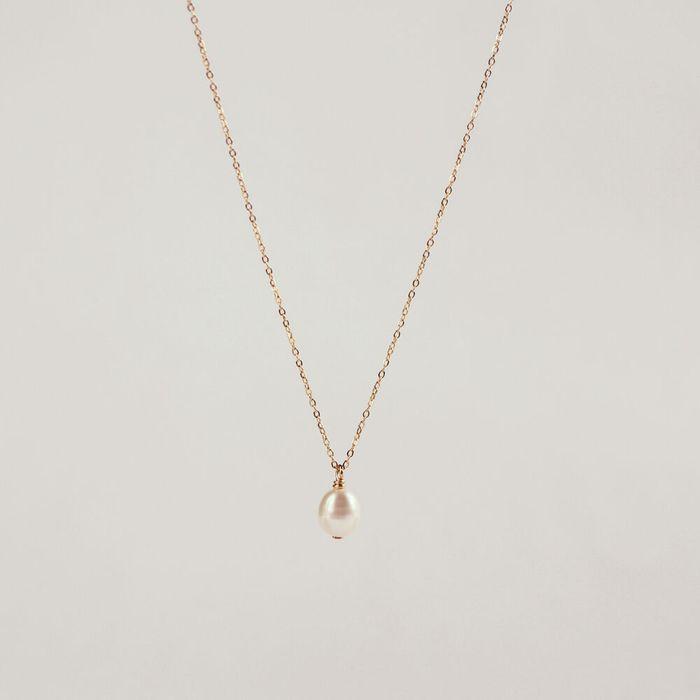 [담수진주] DROP PEARL 14K GOLDFILLED NECKLACE