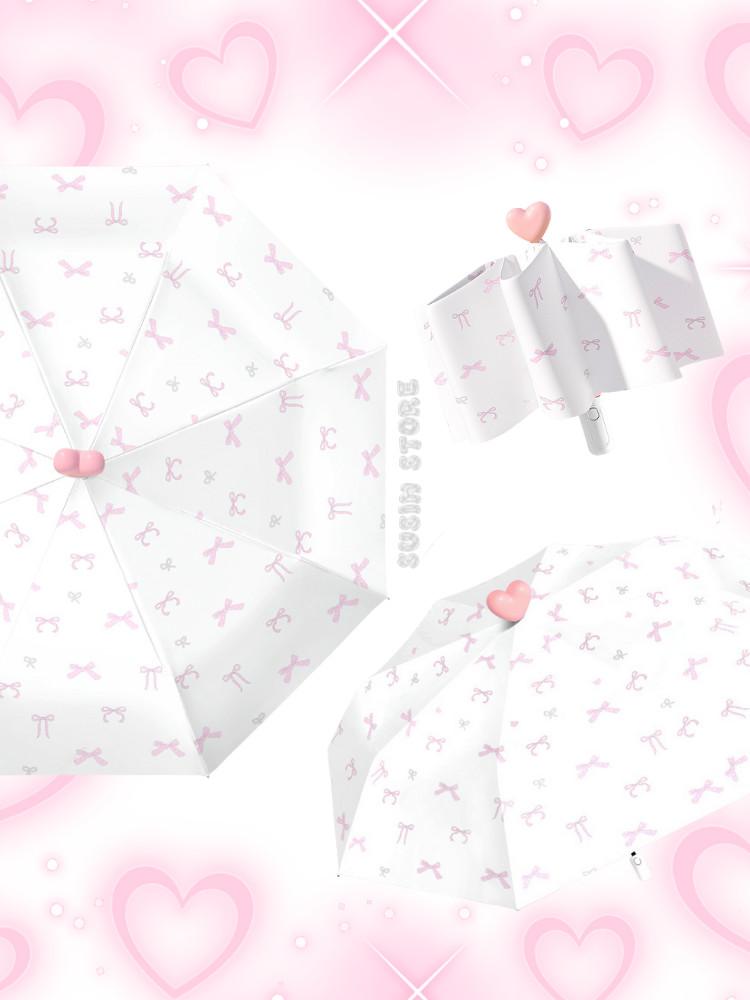 수심 Roman Ribbon Parasol 로망 리본 여름 양산 접이식 우산 암막 자동