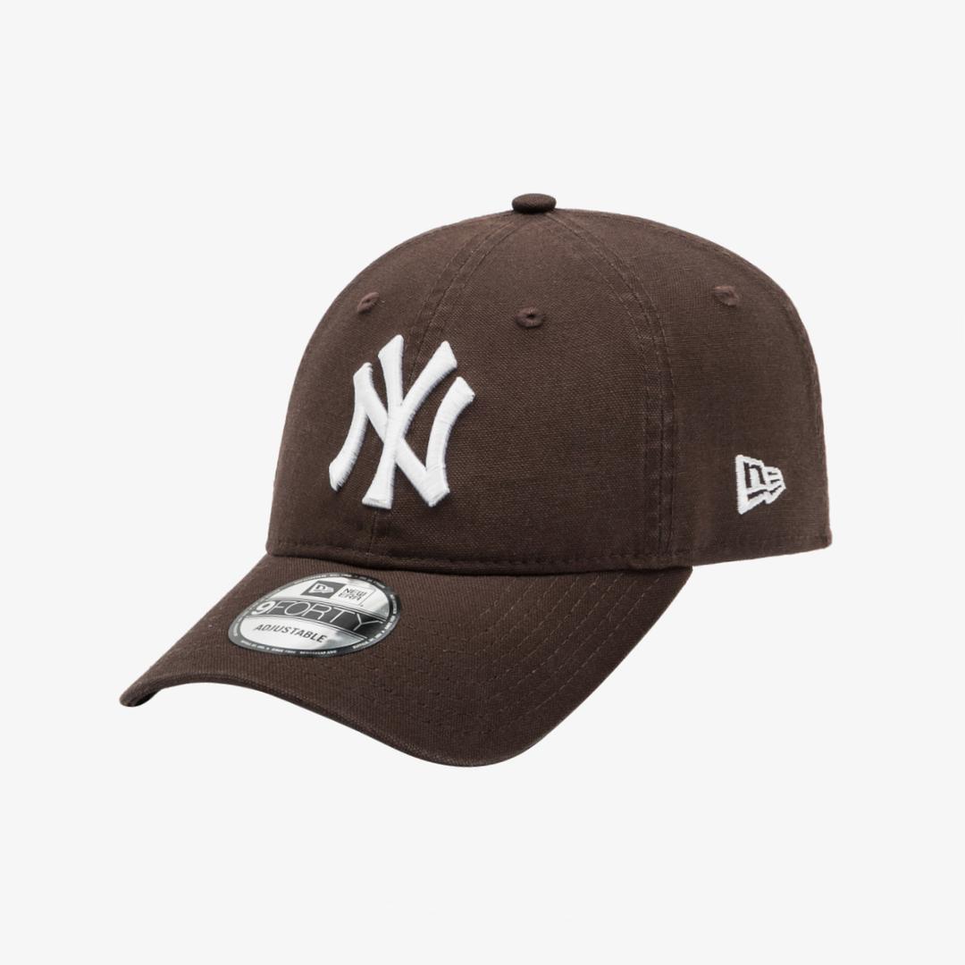 MLB 뉴욕 양키스 빈티지 캔버스 언스트럭쳐 볼캡 브라운 스웨이드