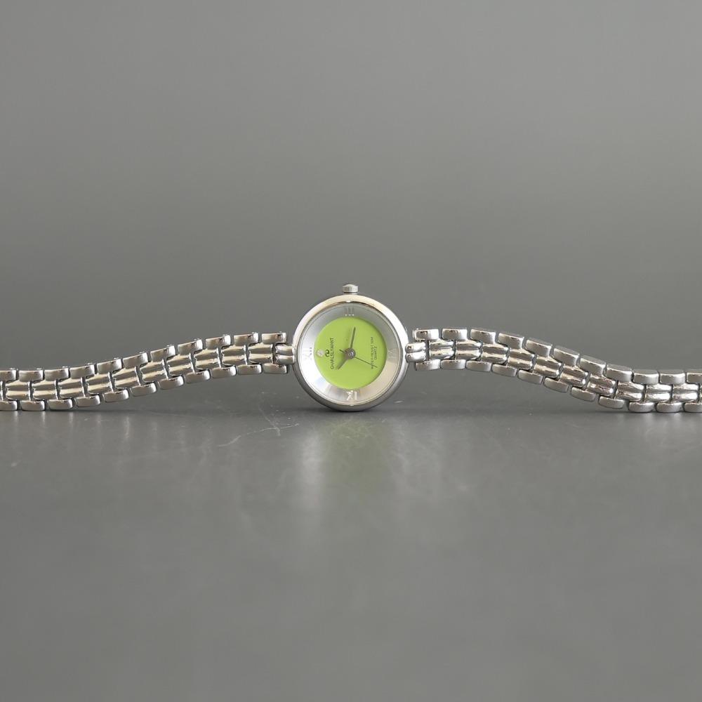 CHARLSLAMANT Round slim metal watch (light green)