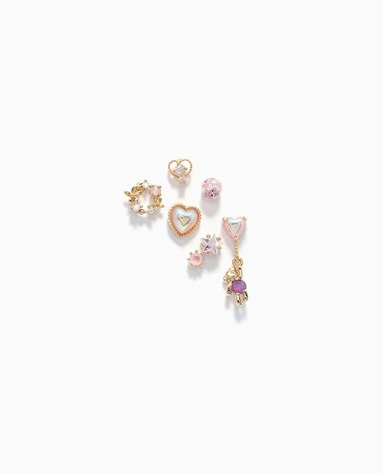 wonderland piercing 6p set (3 colors)