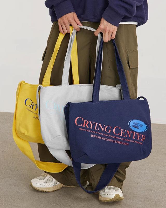 CRYINGCENTER 로고 캔버스 토트백 (3 컬러)