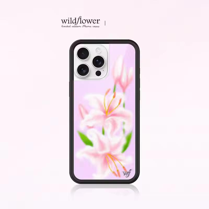 야생화 3D 소녀 달콤한 백합 꽃 전화 케이스 iPhone 12 13 14 15 16 Pro Max Plus wf 수박 체리 레몬 커버
