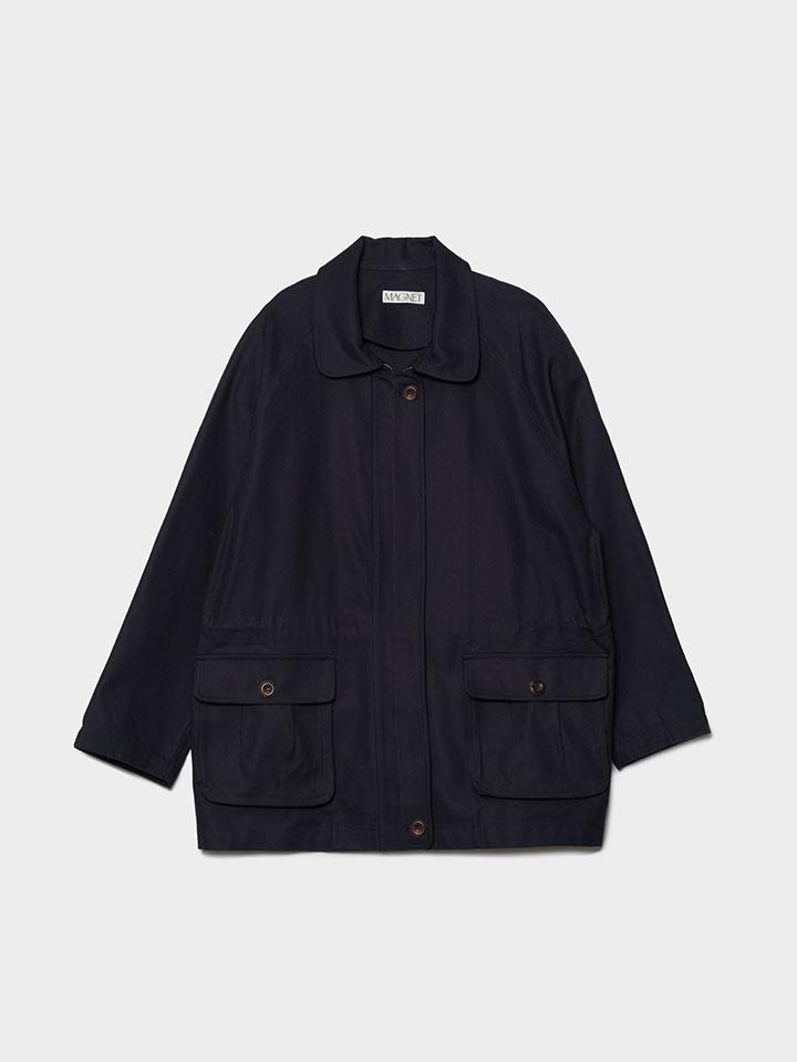 Round Work Jacket (Navy)