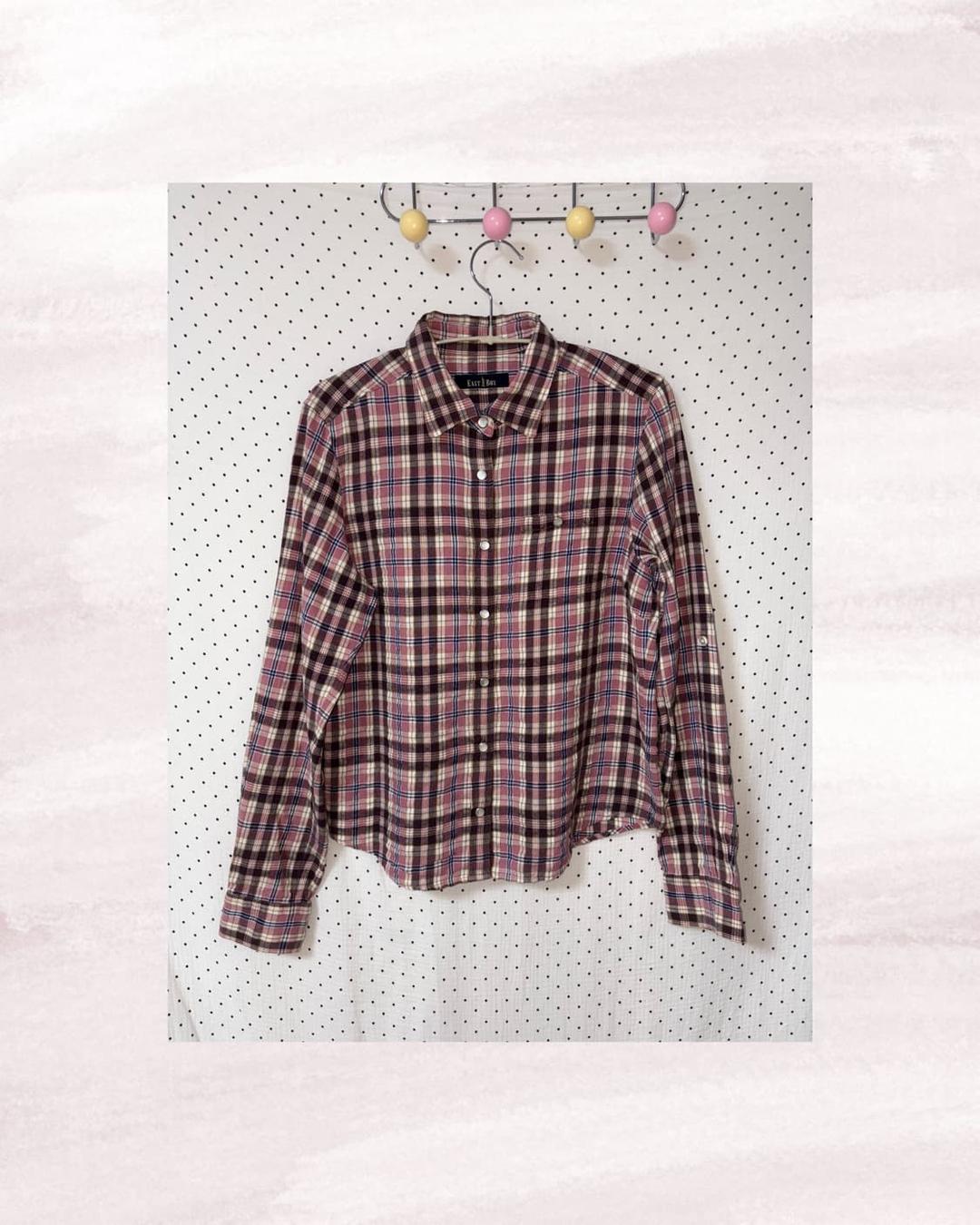 핑크브라운 체크 셔츠 | 후루츠패밀리