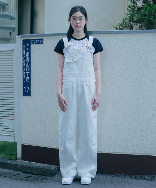 cotton overall pants (white)