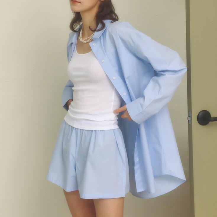 Cotton shorts_sky blue