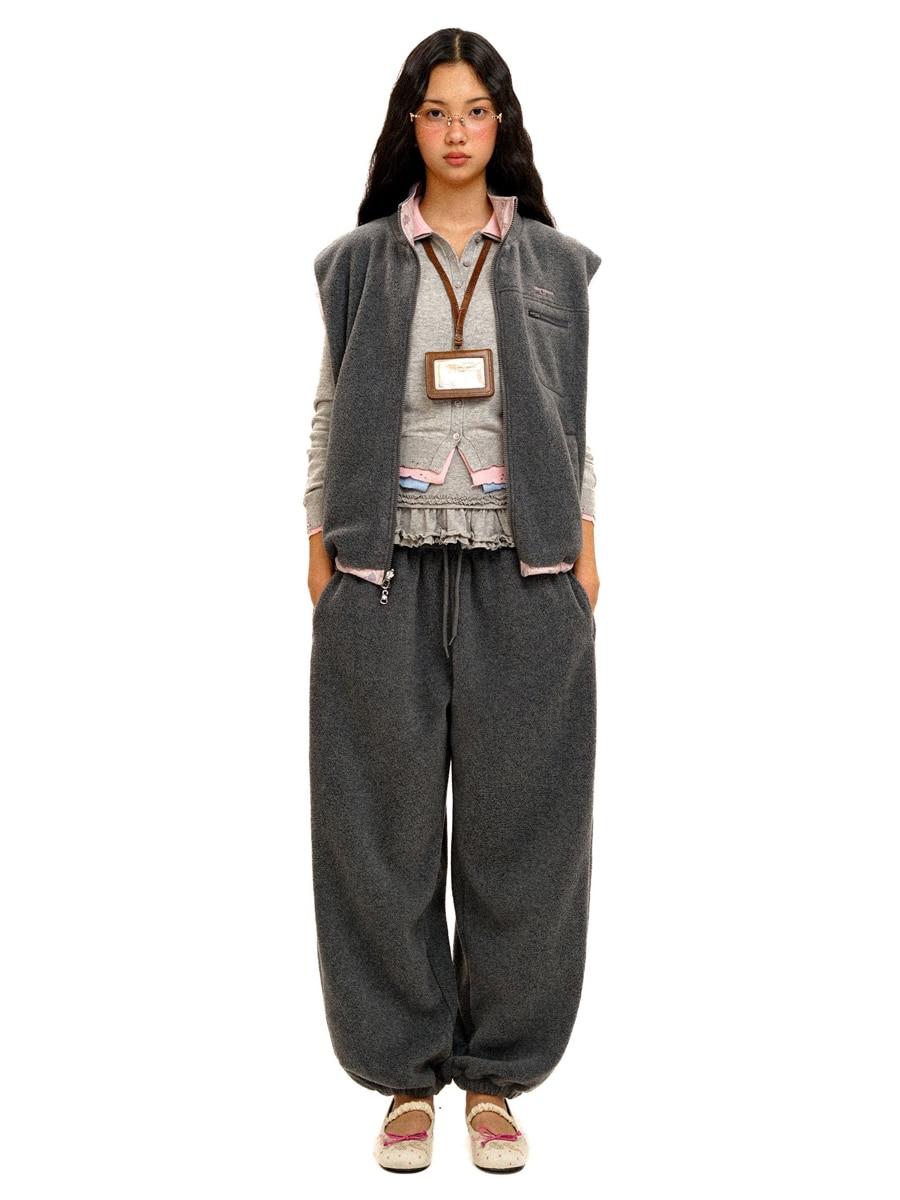 MOROMORO2 Tactile Haven Fleece Vest & Lantern Pants