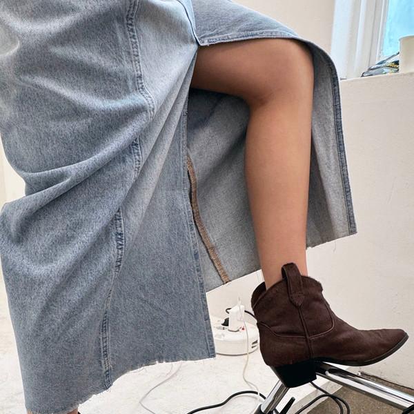 Max Mara Ponyhair Ankle Western Boots