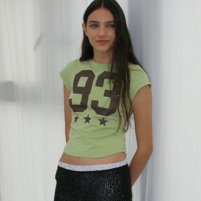 93 CIAO PRINTED SHORT SLEEVE TEE_LIGHT GREEN