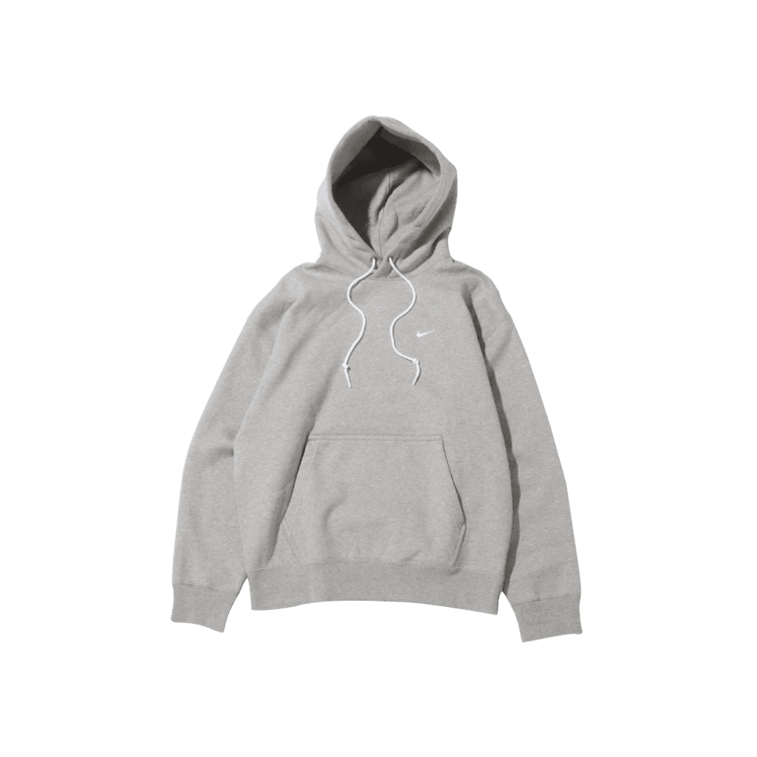 Nike Solo Swoosh Fleece Pullover Hoodie Grey - Asia
