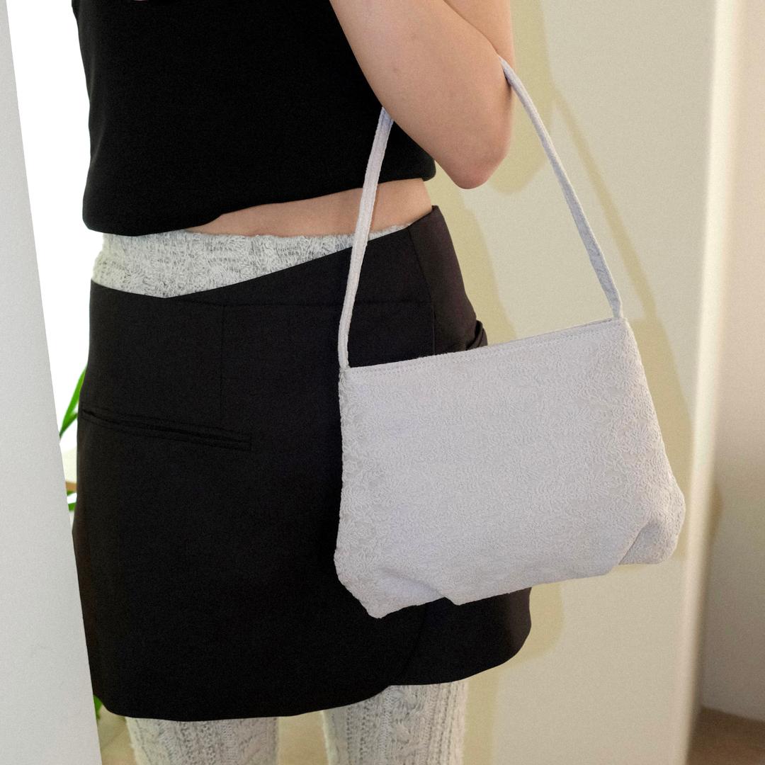 [rossmoor X loam archive] Piana jacquard bag _ silver