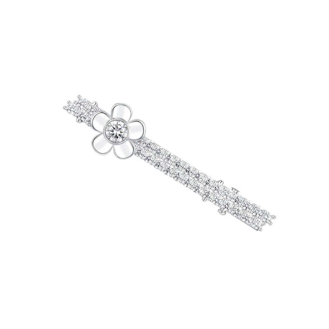 Paradise / Spin Flower Pave Hair Pin - One Flower