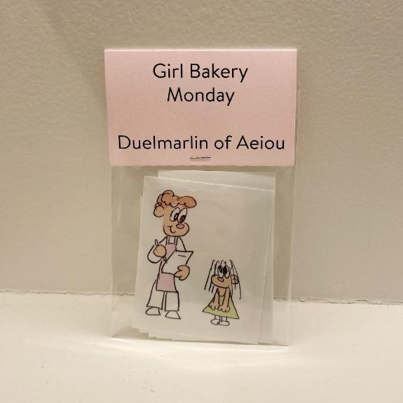 Girl Bakery Sticker  Monday 6 set