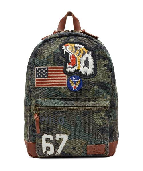 카모 캔버스 백팩 - 멀티