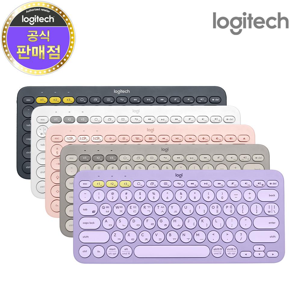 로지텍코리아 로지텍 K380 멀티 디바이스 블루투스 무선 키보드 (화이트/차콜그레이/블루/핑크)