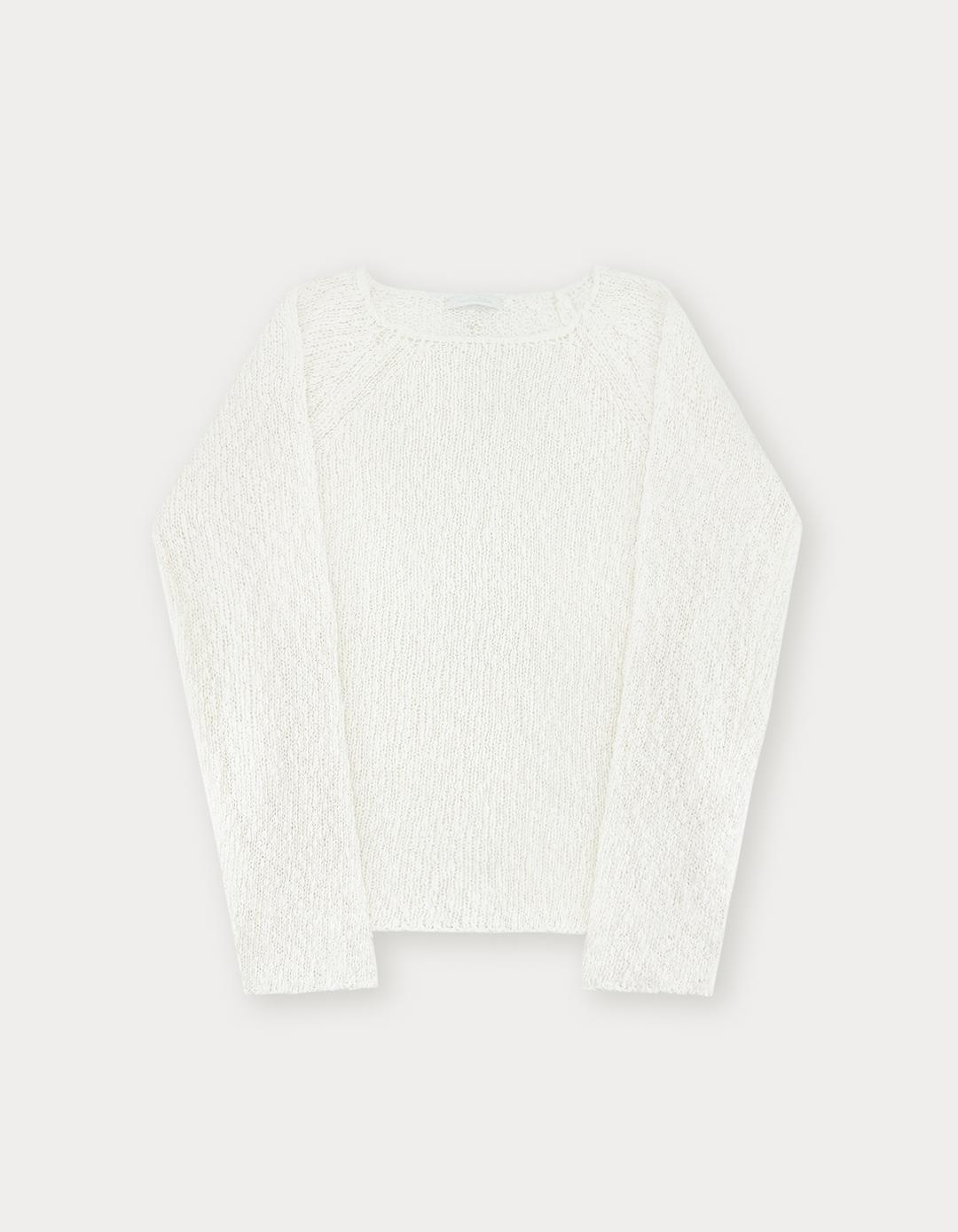 4th / 5.30 출고 Plain Long Sleeve Knit - Ivory
