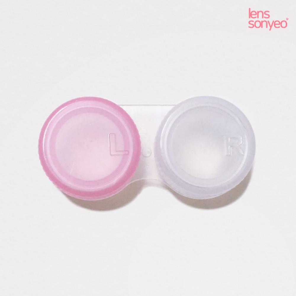 렌즈소녀 핑크 소프트렌즈통 콘택트 렌즈케이스 국산 1개