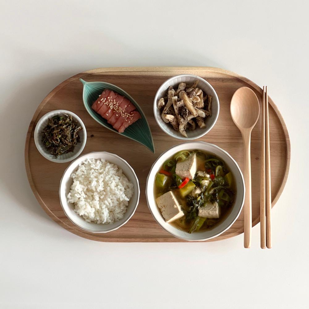 통 우드 타원 핸들 트레이 : 슈플레이트