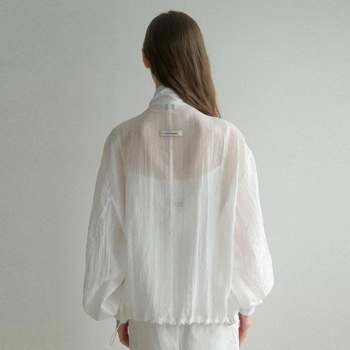 esy rainy neck wind Jacket_White