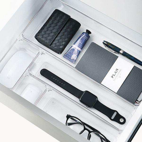 미끄럼방지 다용도 투명 칸막이 서랍정리함 트레이