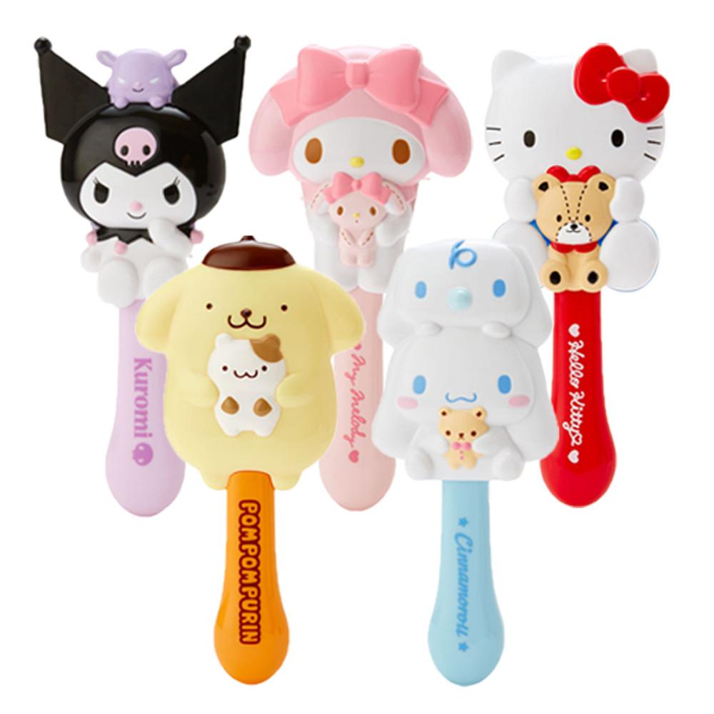 산리오 마스코트 헤어 브러쉬 / 머리빗 (쿠로미 마이멜로디 키티 폼폼푸린 시나모롤)