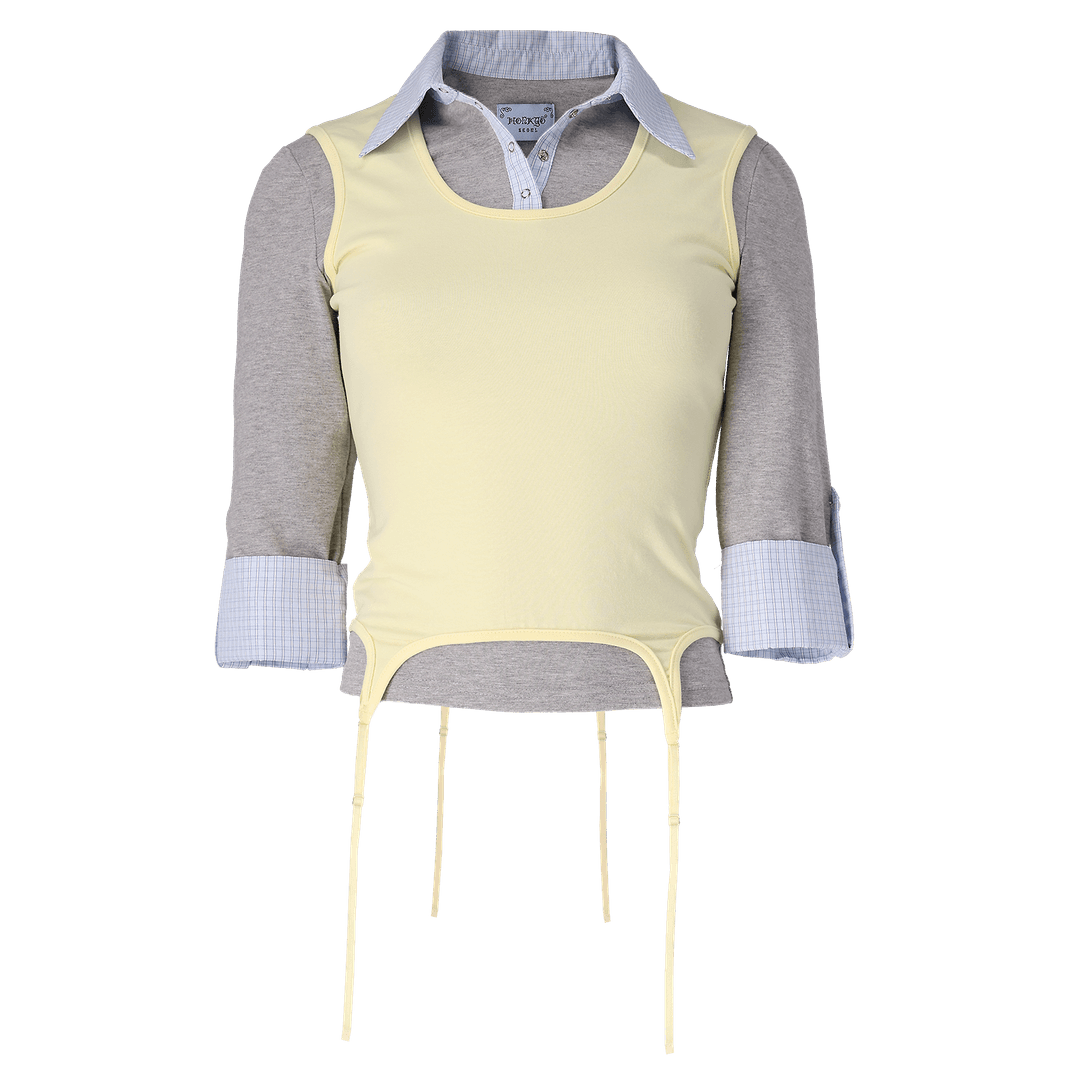 Lemon Shirt Layered Top