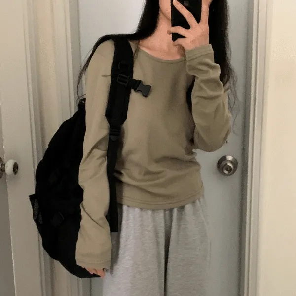 [묶음할인] 봄옷 기본티 이너티 긴팔 티셔츠 (4color)