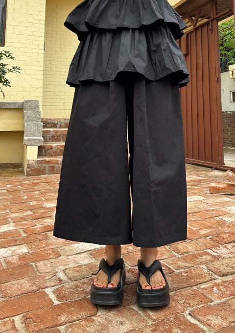 코튼 빅 플리츠 와이드팬츠 (3color) 주문폭주 !!