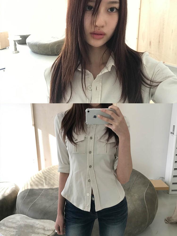 사토미라디오 Pocket work shirts