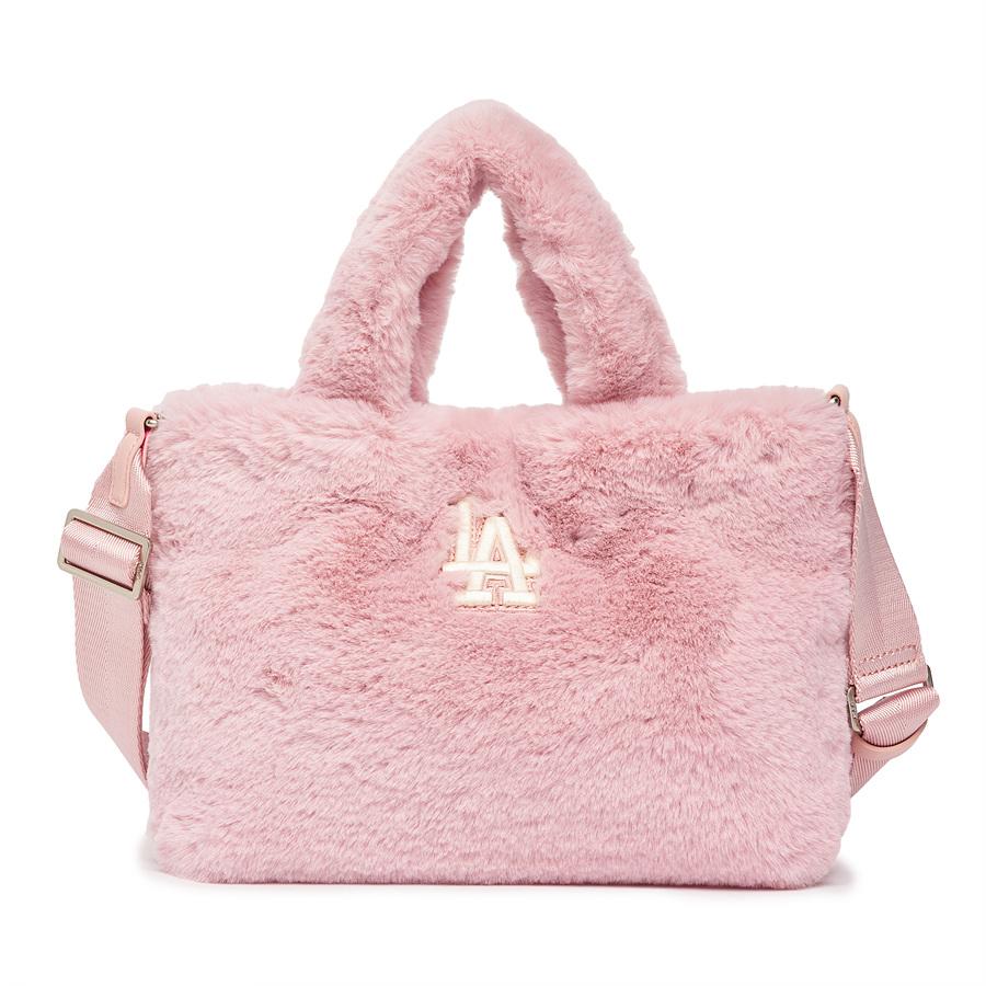 여성 베이직 퍼 후리스 토트백 LA (L.Pink)