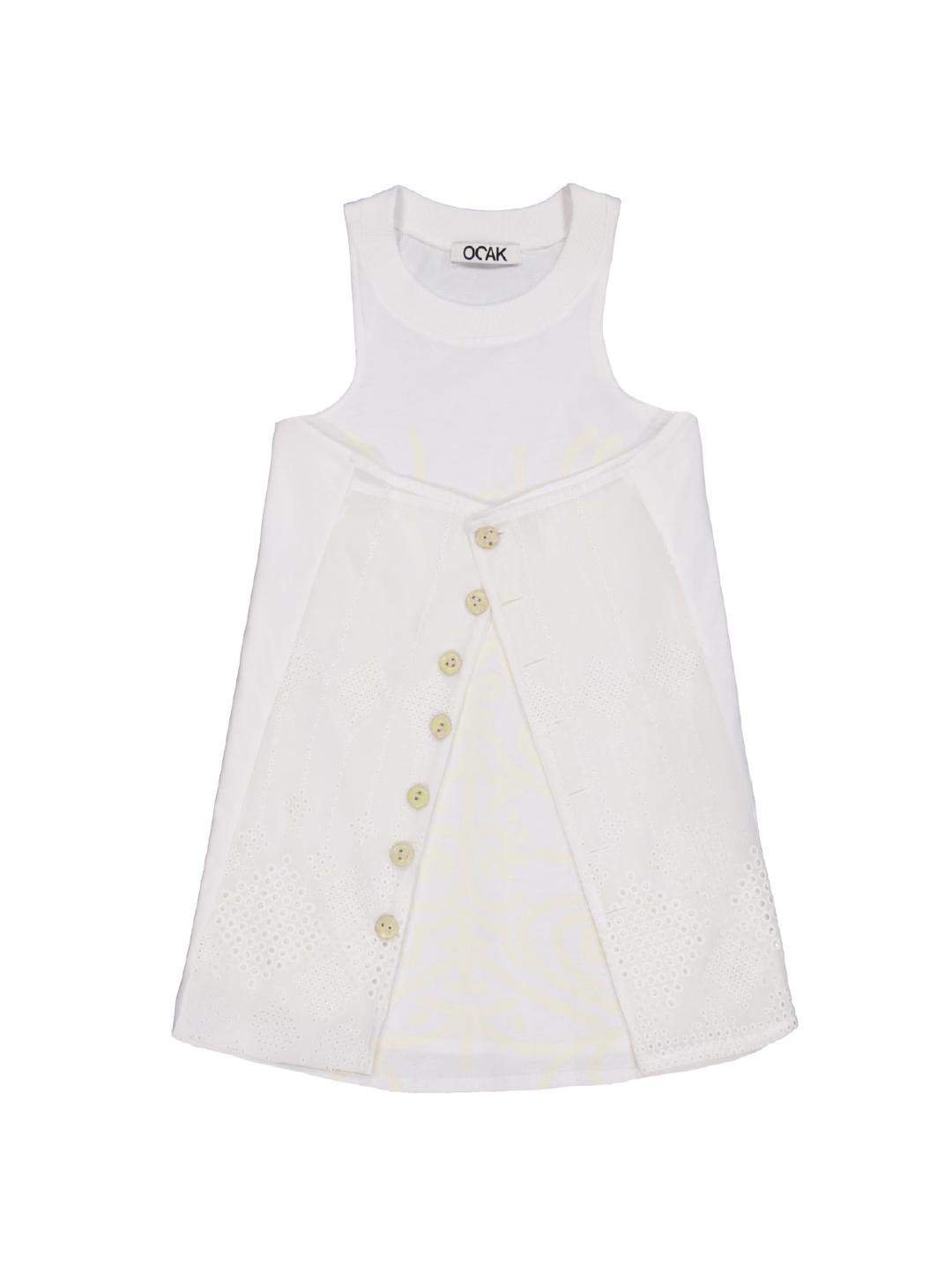 Ay - button top (white)