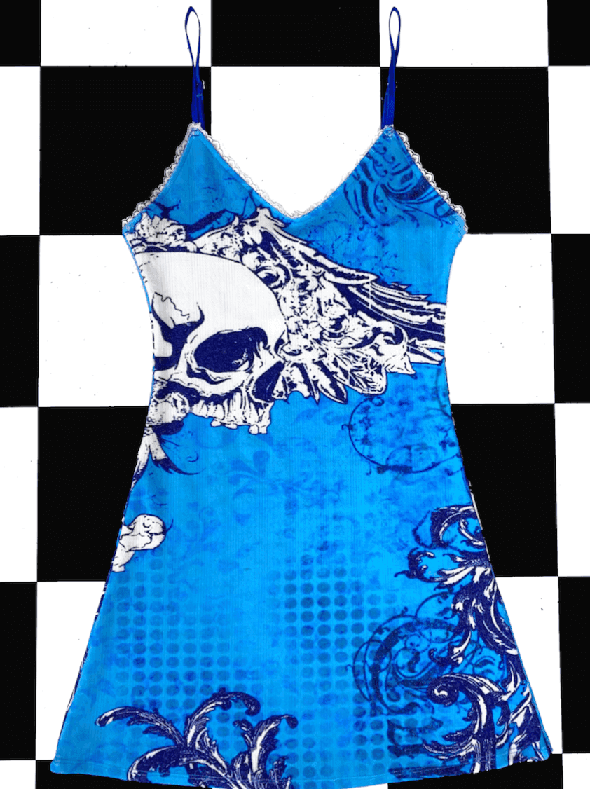 SKULL ANGEL POINTELLE DRESS