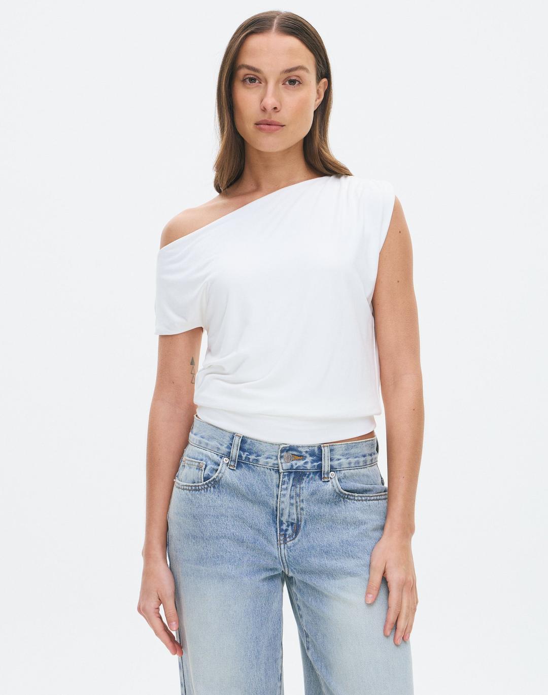 Off Shoulder Asymmetrical Top