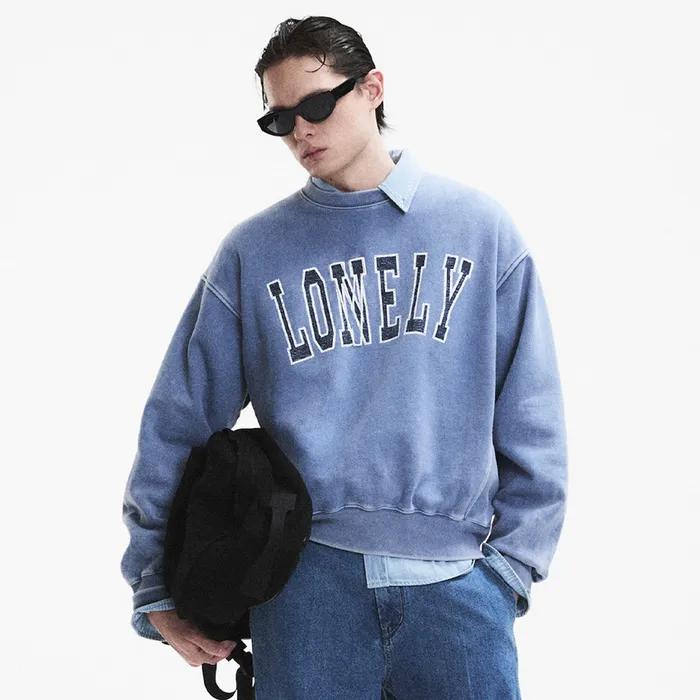 LONELY/LOVELY WASHED SWEATSHIRT BLUE