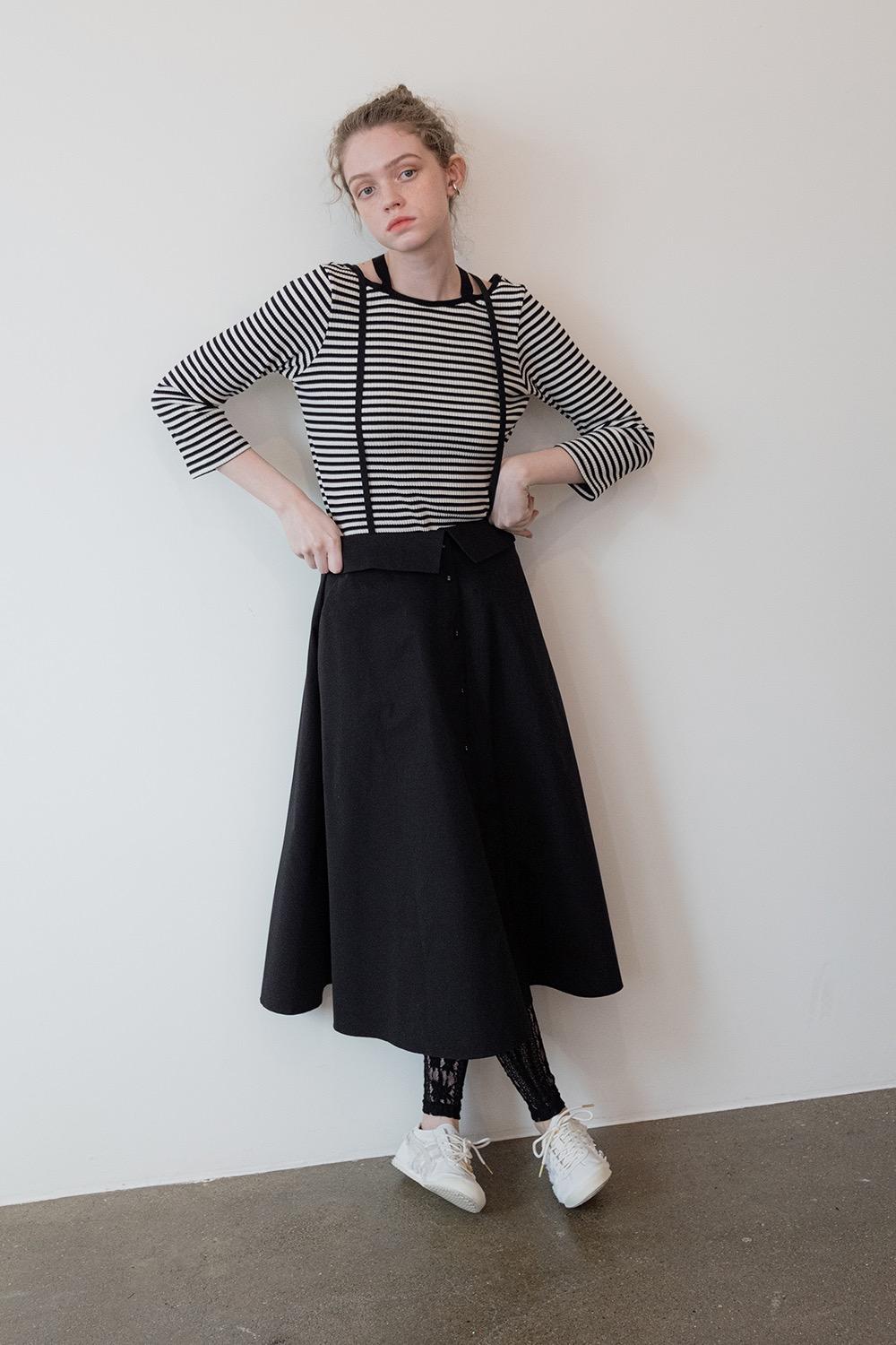 nylon full skirt (black)
