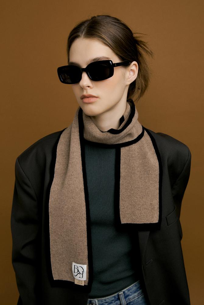 ell mini long muffler - brown