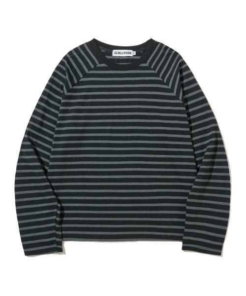 크롭 래글런 롱 슬리브[스트라이프]