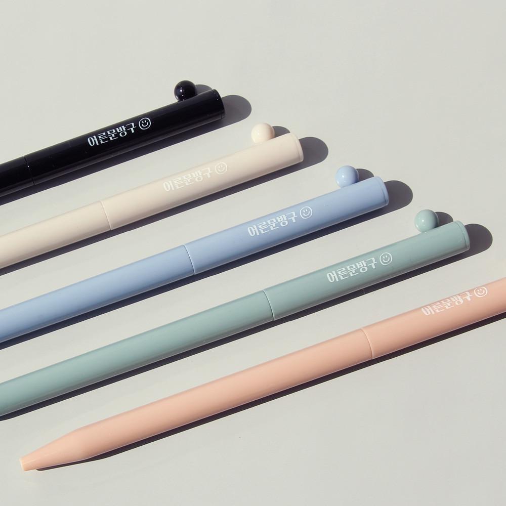 검정 볼펜 / 5가지 컬러 검정 베이지 스카이 민트 핑크