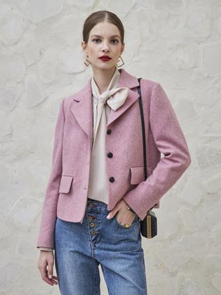 PINK TWEED BLAZER_PINK