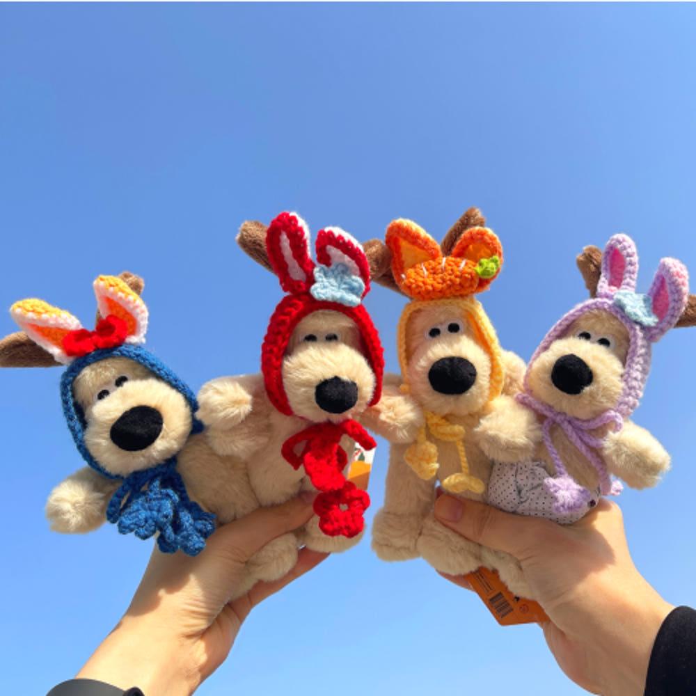 모루 인형 꾸미기 소품 토끼 귀도리 15cm 솜 인형 모자 미니 오랑우탄 귀여운 소품