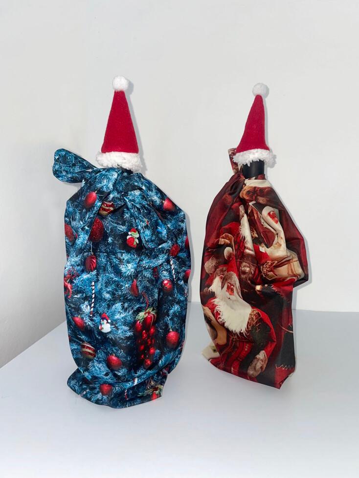 크리스마스 와인백 christmas wine bag - santa , tree