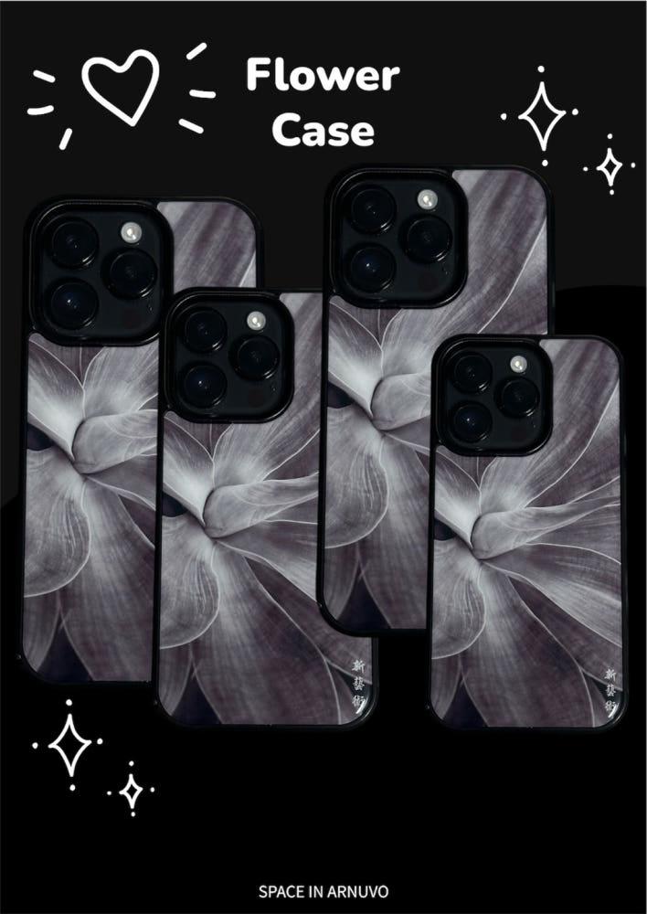 black and white flower [EPOXY PHONE CASE]