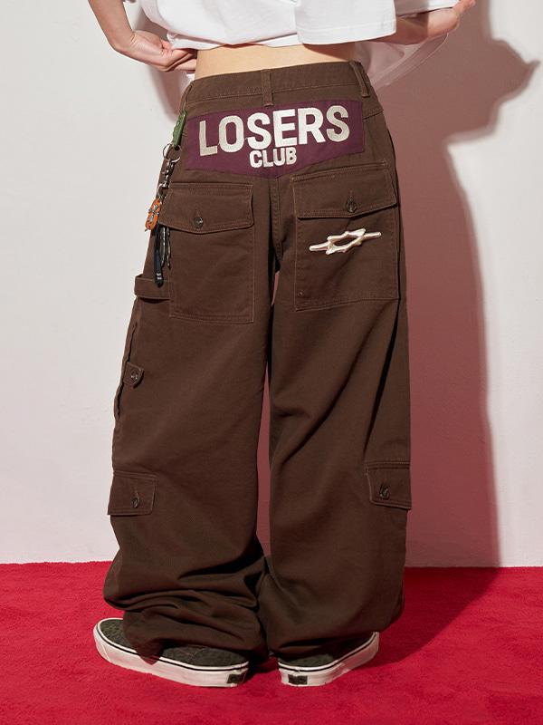[ 9/1일 예약배송 ] LSC MULTI CARGO POCKET WIDE COTTON PANT (BROWN)