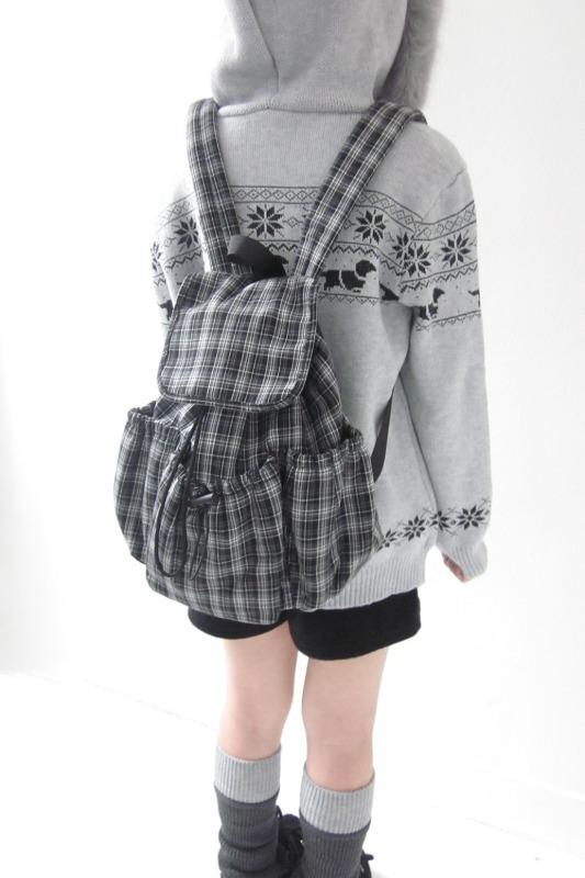 checked backpack (2color)