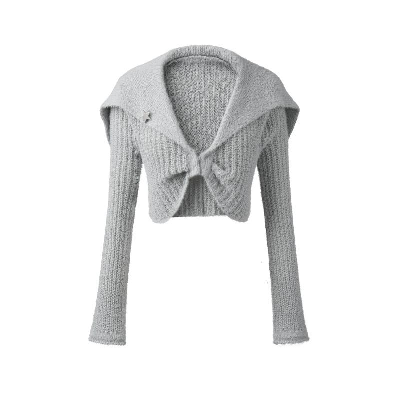 KNITTED SAILOR BOLERO (GREY)