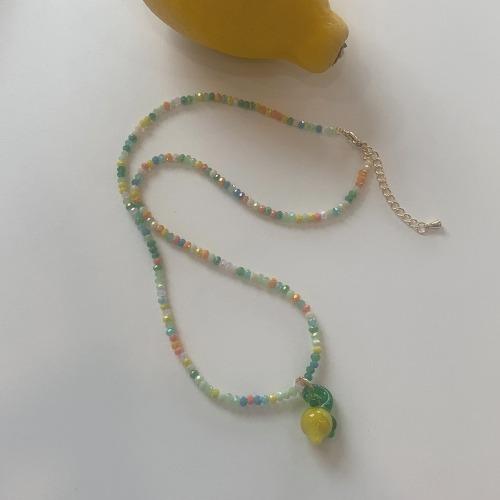 kitsch lemon beads necklace