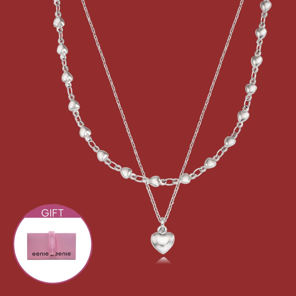 [BEST/선물포장] 앨리스 하트 투라인 목걸이