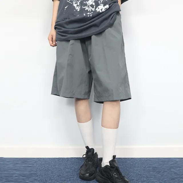 [당일출고/1+1할인] 버뮤다 나일론 오버핏 밴딩 7부 반바지 2color 여름 커플반바지
