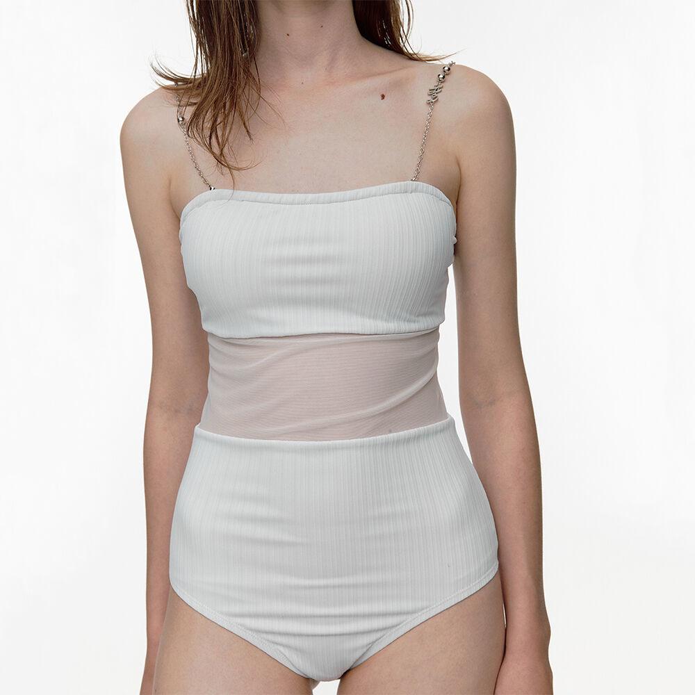 CHAIN MIX SWIMSUIT [WHITE]